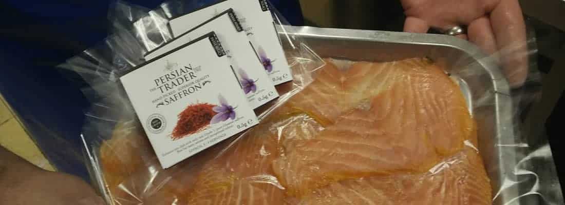 Persian Saffron on Smoked Scottish Salmon